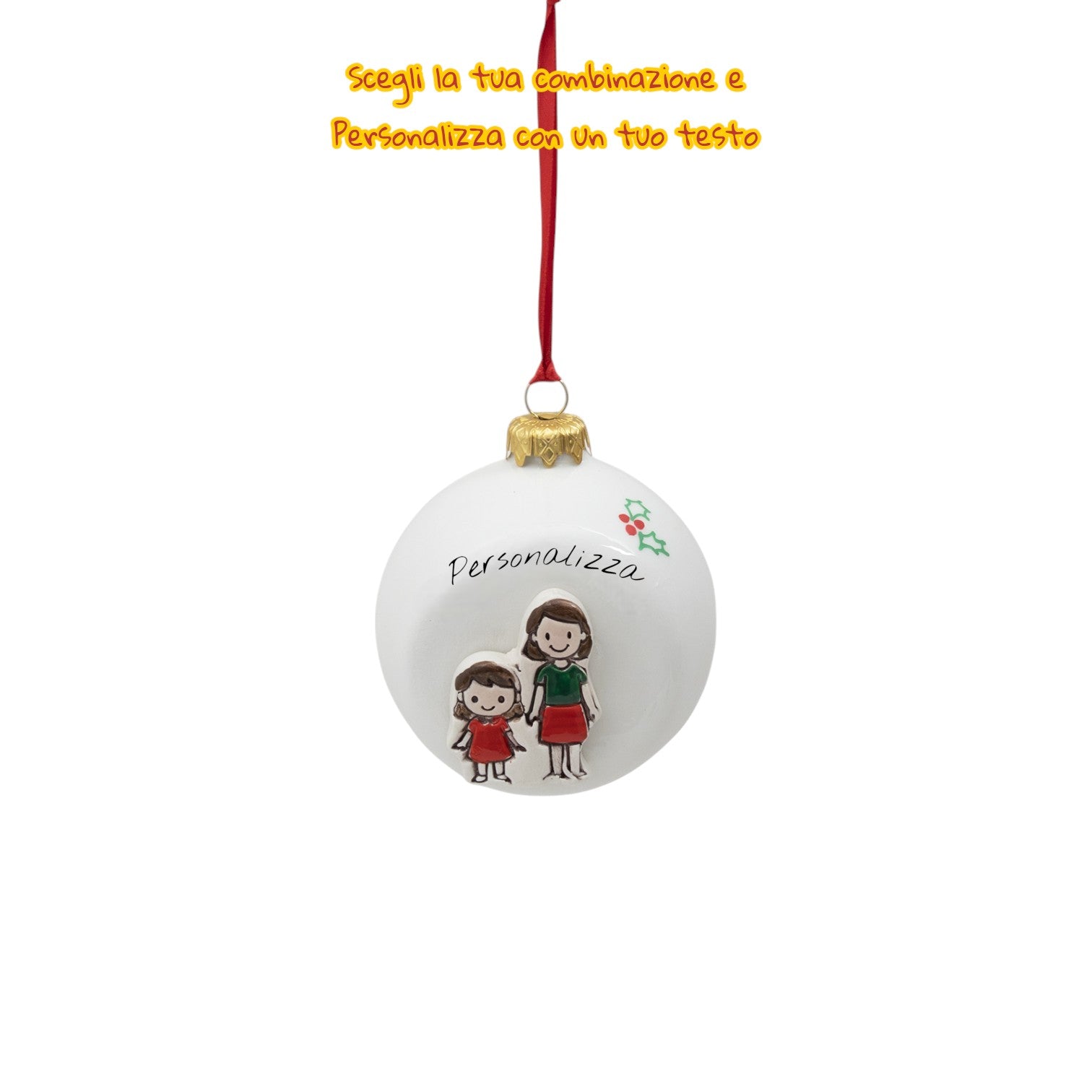 Pallina di Natale da Appendere 10cm - Siniscalchi Ceramics