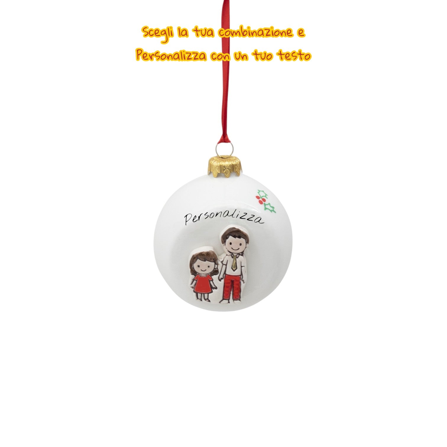 Pallina di Natale da Appendere 10cm - Siniscalchi Ceramics