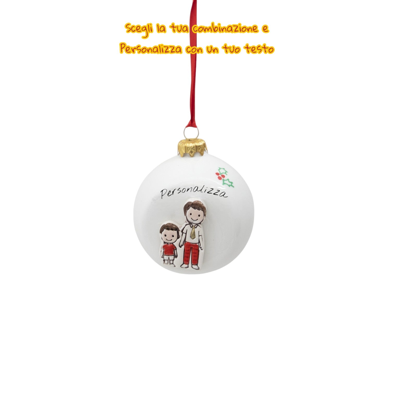 Pallina di Natale da Appendere 10cm - Siniscalchi Ceramics