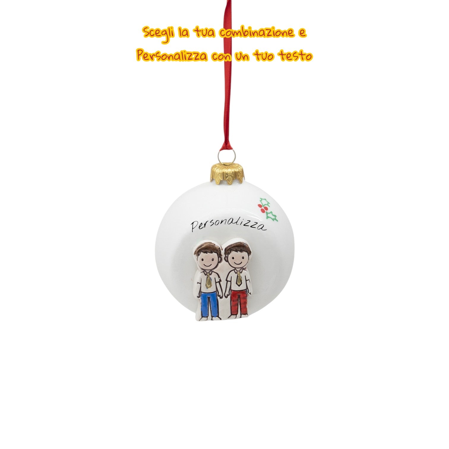 Pallina di Natale da Appendere 10cm - Siniscalchi Ceramics