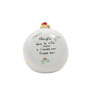 Pallina di Natale Personalizzata 14cm - Siniscalchi Ceramics