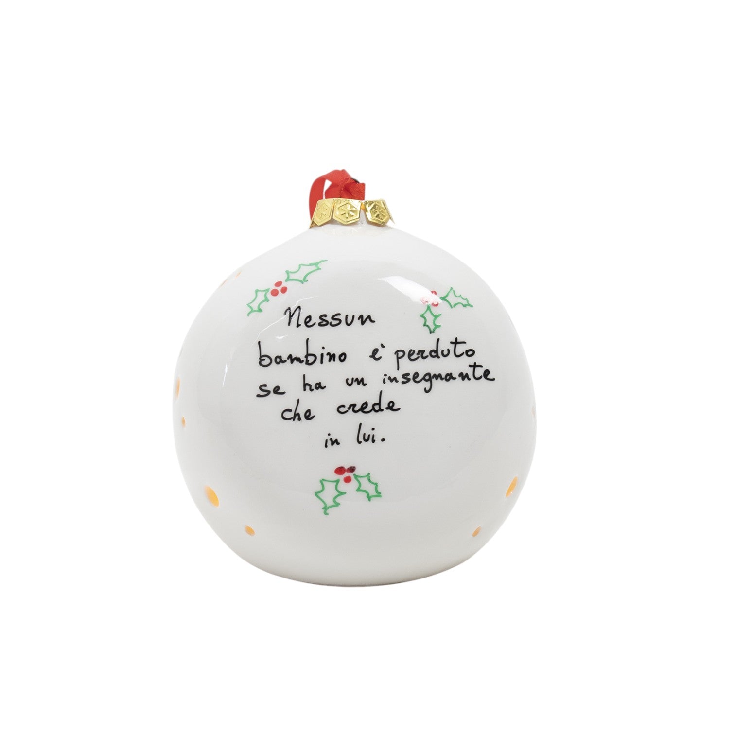 Pallina di Natale Personalizzata 14cm - Siniscalchi Ceramics