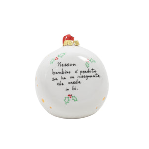 Pallina di Natale Personalizzata 14cm - Siniscalchi Ceramics