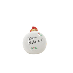 Pallina di Natale Personalizzata 10cm - Da appoggio con LED - Siniscalchi Ceramics