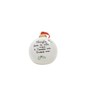Pallina di Natale Personalizzata 10cm - Da appoggio con LED - Siniscalchi Ceramics