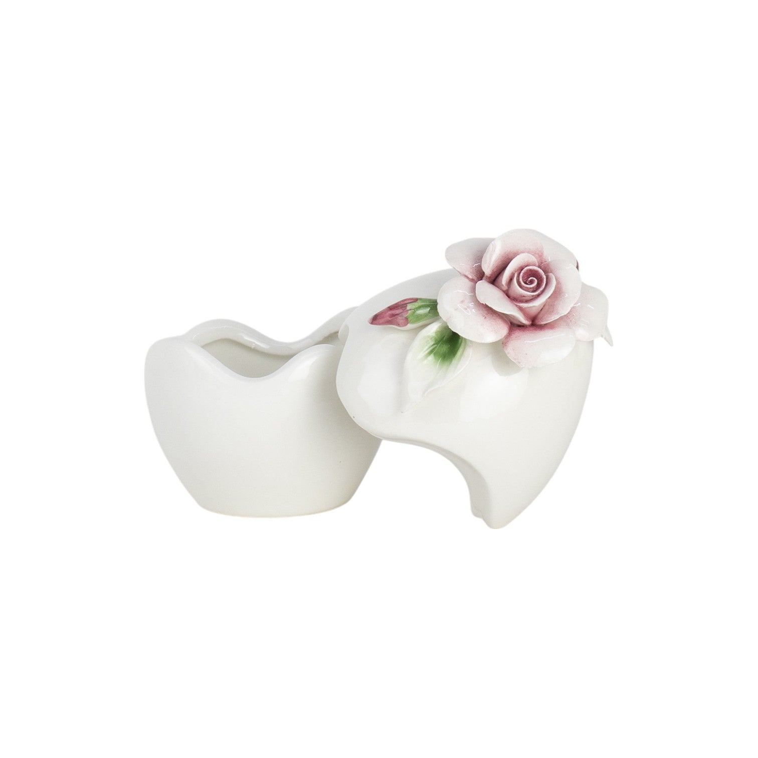 Uova di Pasqua con Rose Rosa 13cm - Siniscalchi Ceramics