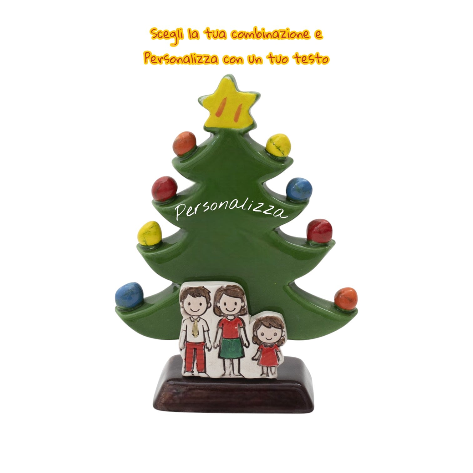Albero di Natale Verde 18cm con Omini
