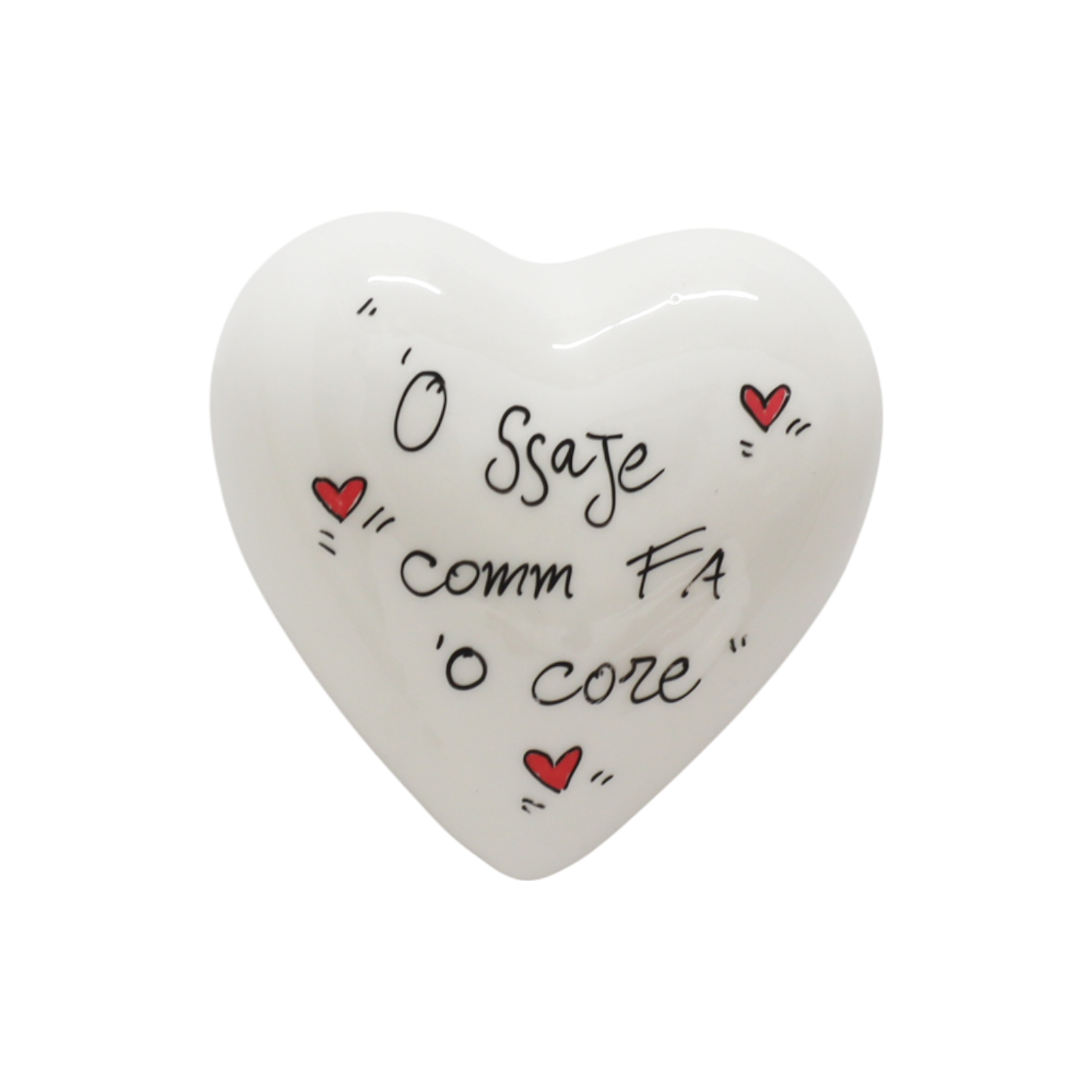 Cuore Bianco 10cm da Appendere