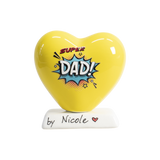 Cuore 10cm con base Super Dad