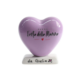 Cuore 10cm con base Festa della Mamma