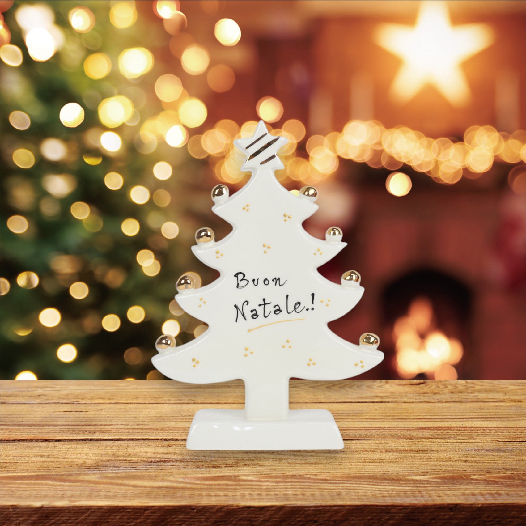 Albero di Natale Slim Oro Brillante